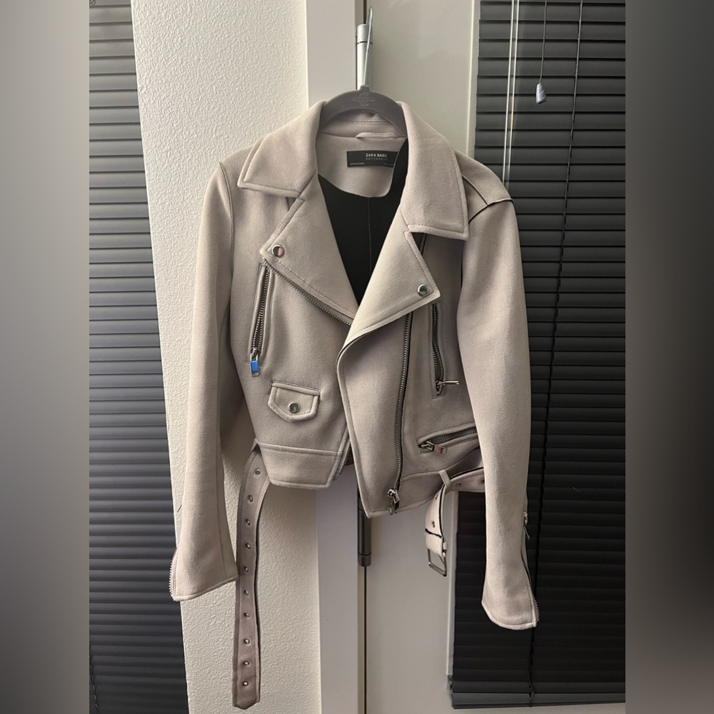 Zara beige suede jacket